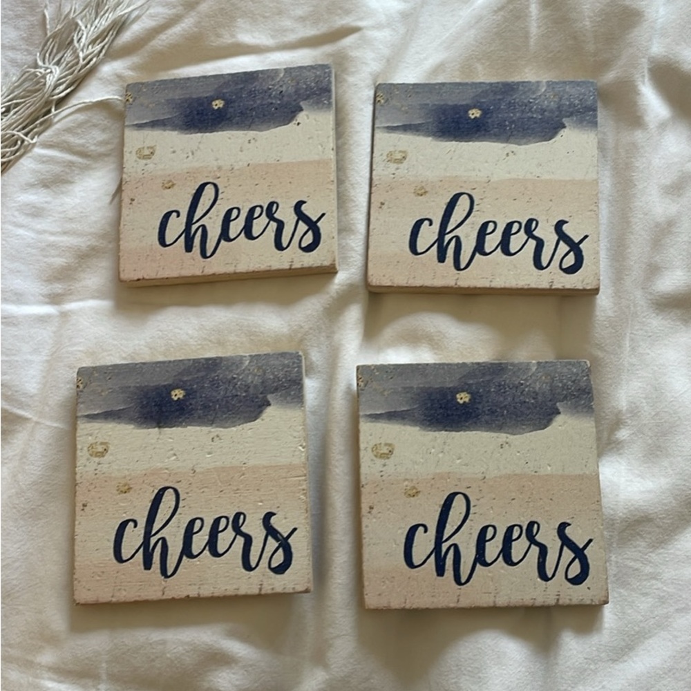 Set of 4 Cheers Coasters